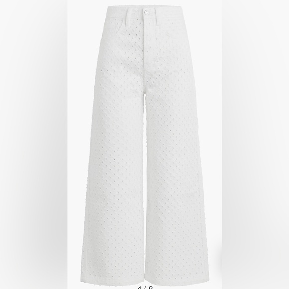 Favorite Daughter womens The Masha Super High Waist Wide Leg Jeans White Sz 27 - Picture 4 of 12